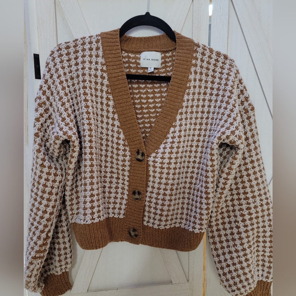 Camel Knit Sweater Medium